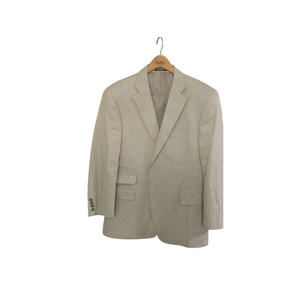 Paul Fredrick Men's Light Weight Cotton Blend Grey Sport Coat Size 43 Regular